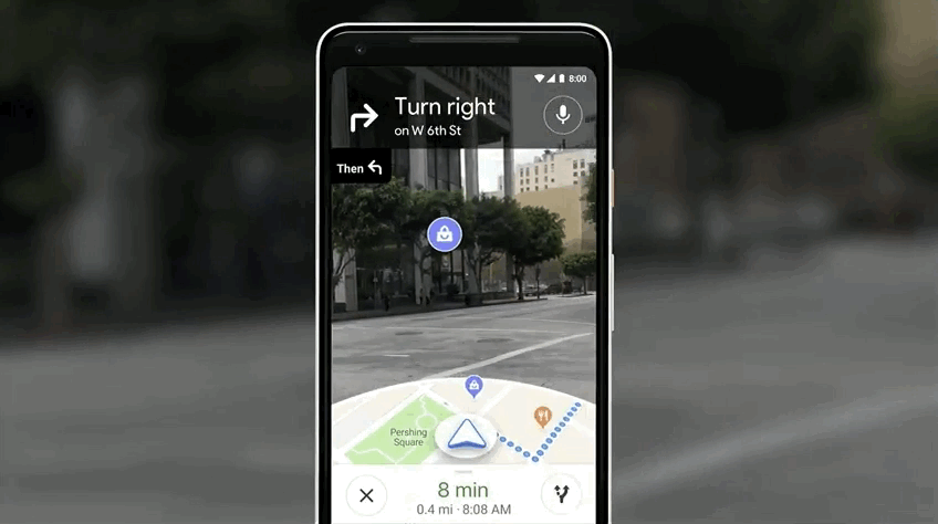 O Google Maps está em testes iniciais de realidade aumentada, feita com machine learning.